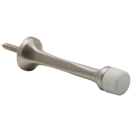 Ives Commercial Aluminum 3-3/16in Solid Door Stop Satin Nickel Finish 61A15